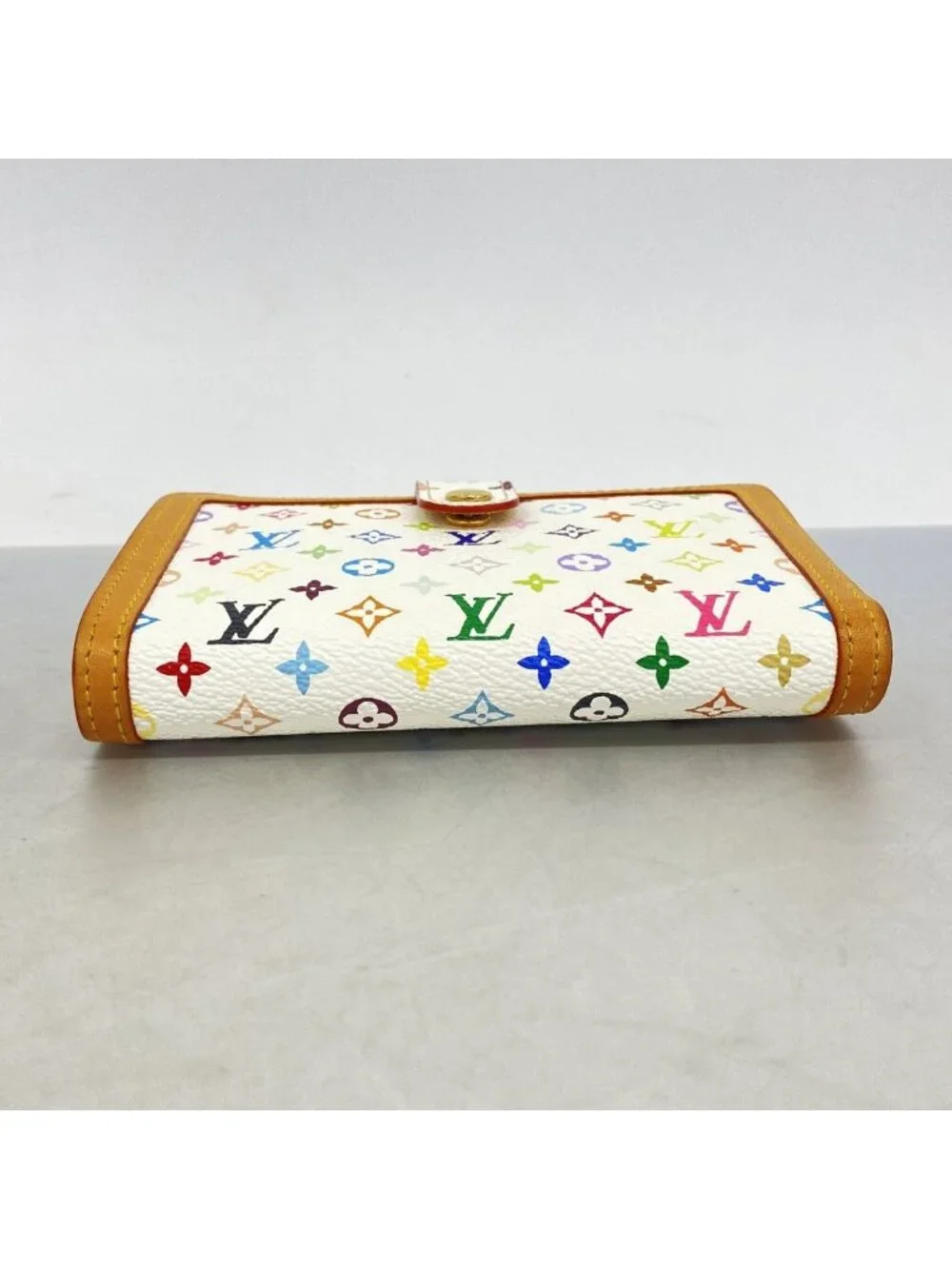 Louis Vuitton Wallet Monogram Multicolor Porte-Monnaie Vier Viennois Blanc